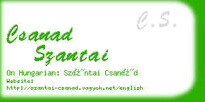 csanad szantai business card